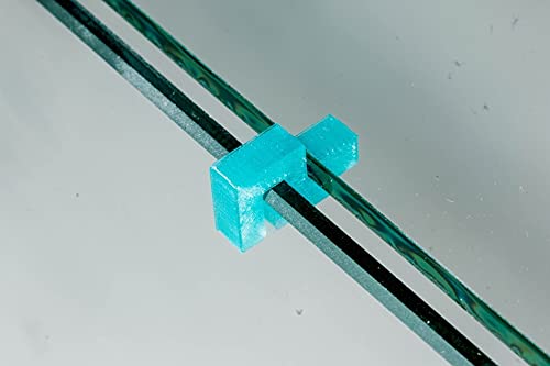 Garnelen Tom U-Line Abdeckscheibe Halter für Wandstärke 3 mm, Deckelstärke 3 mm, blau transparent, 4 STK. von Garnelen Tom