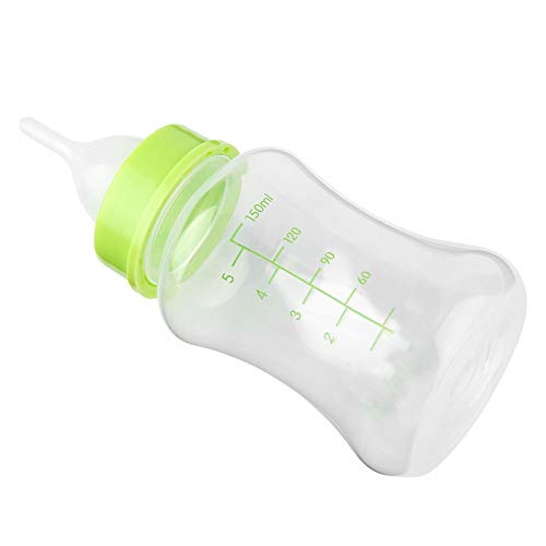 Garosa 4 Stücke Pet Nursing Bottle Feeder Kits mit Ersatznippel Reinigungsbürste Katze Babyflasche für Neugeborene Kätzchen Welpen Kaninchen Kleintiere (150 ML) von Garosa