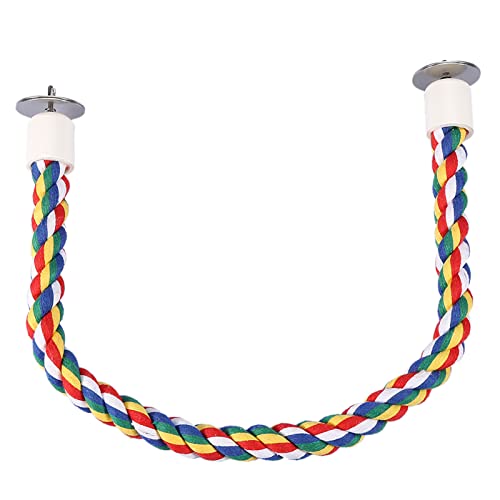 Vogel Seil Bungee Spielzeug Bunte Flexible Schritt Papagei Ladder Swing Bridge Baumwollseil Papagei Ständer Stangen Käfig Zubehör von Garosa