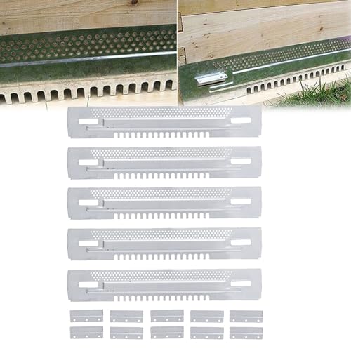 5 Stück Bienenstock-Schiebe-Mausschutz, Metall, abnehmbar, ausbruchsicher, Bienenzucht-Zubehör, verhindert, dass Tiere Honig essen von Garqitwan