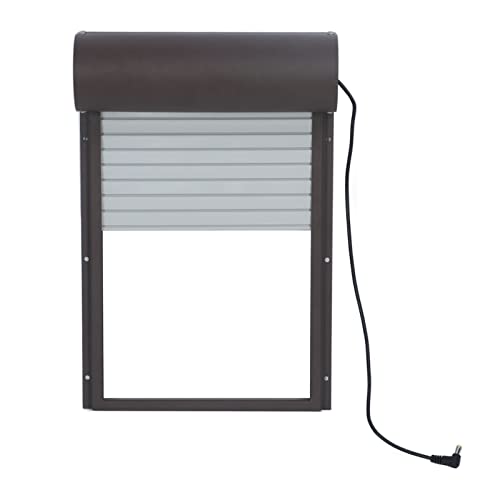 Batteriebetriebener Automatischer Hühnerstall-Türöffner-Timer, LED-Display-Controller, Metallmaterial, Geeignet für Hühner und Enten (EU-Stecker 100–240 V) von Garsent