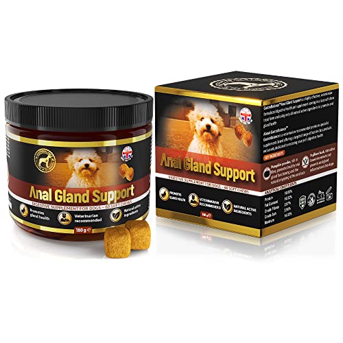 GastroBalance gesunde Hund analdrüsen – 60 weiches kausnacks analdrüsenkur für Hunde - 100% natürliche wirkstoffe (Bacon-Geschmack) von GastroBalance