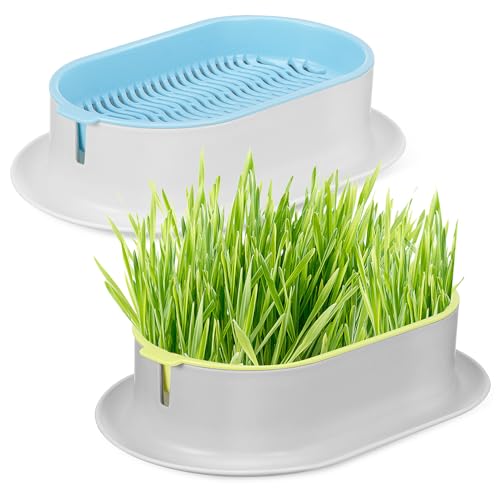 Gatuida 2Stücke Katzengras Anzuchtset Hydroponischer Pflanztopf für Katzen Stilvoller Platzsparender Katzengras Behälter für Gesunde Snacks für Kleine Wohnungen Gatuida 2Stücke Katzengras Anzuchtset Hydroponischer Pflanztopf für Katzen Stilvoller Platzsparender Katzengras Behälter für Gesunde Snacks für Kleine Wohnungen von Gatuida