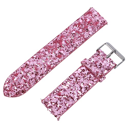 Gatuida Edelstahl-Armband Für Damen // Einzigartiges Armband Mit Wechselndem Glitzer-Ersatz In Pink/Verschlussband Band Mit Glitzer-Kompatiblem Armband Riemen Mm Pu-Uhr Für Armband von Gatuida