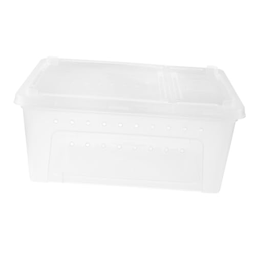 Gatuida Transparente Kunststoff Reptilienbox aus PP mit Fütterungstür und Lüftungslöchern Transportable Aufzuchtbox für Spinnen Skorpione Geckos Schlangen und Schildkröten Weiß Langlebig Gatuida Transparente Kunststoff Reptilienbox aus PP mit Fütterungstür und Lüftungslöchern Transportable Aufzuchtbox für Spinnen Skorpione Geckos Schlangen und Schildkröten Weiß Langlebig von Gatuida