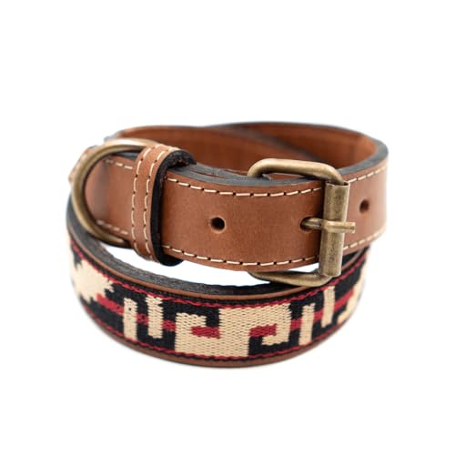 GauchoLife Guarda Pampa Hundehalsband, Leder, Tribal, Größe M von GauchoLife