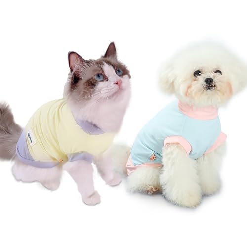 Gauzi Sommerkleidung für Katzen und Hunde, kühlende Weste für kleine Hunde, Katzen, 2 Stück (Größe S) von Gauzi