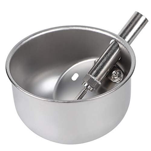 Edelstahl-Futternapf für Schweine, automatischer Futter- und Wassernapf für Ferkelfarmen, glänzender Rand, an der Wand befestigt, klein, groß, rund (21cm Diameter extra large round stainless steel) von Gavigain