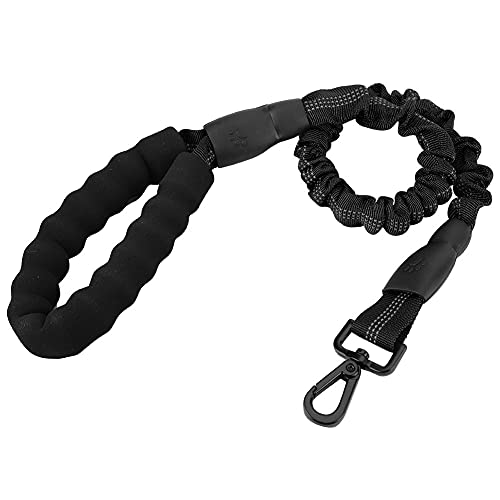 Gavigain 2,46ft Elastic Dog -Leine, weicher Griff, Robustes Polyester, zum Training, Gehen, Läufen, für alle Hundegrößen (Black) von Gavigain