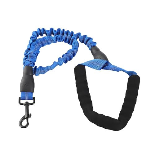 Gavigain 2,46ft Elastic Dog -Leine, weicher Griff, Robustes Polyester, zum Training, Gehen, Läufen, für alle Hundegrößen (Blue) von Gavigain