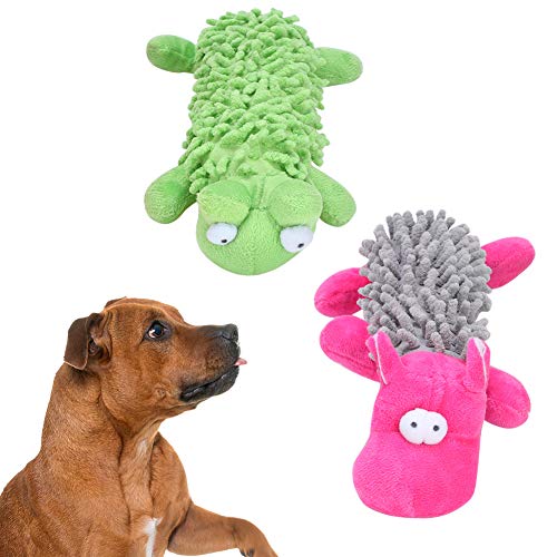 Gavigain 2 PCs Frosch und Nilpferd Formplüschhund Kauen Spielzeughunde Hunde Welpe Interactive Toys von Gavigain