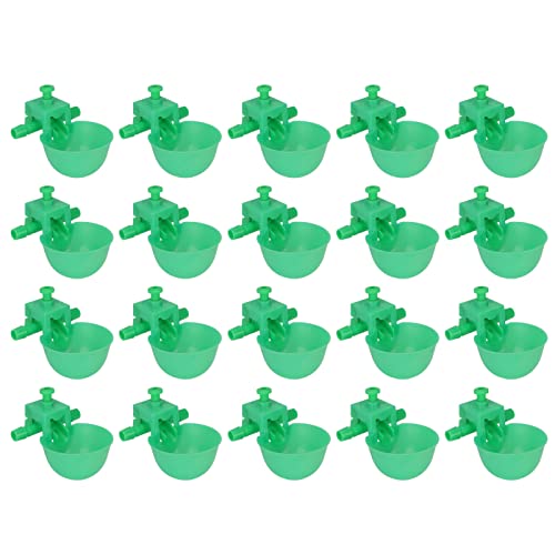 Gavigain 20 Pack automatische Geflügelwasserbecher, Nicht Material, verstellbare Strömungen, für Hühner, Enten, Kaninchen, Wachtel, Farm und Stallgebrauch von Gavigain