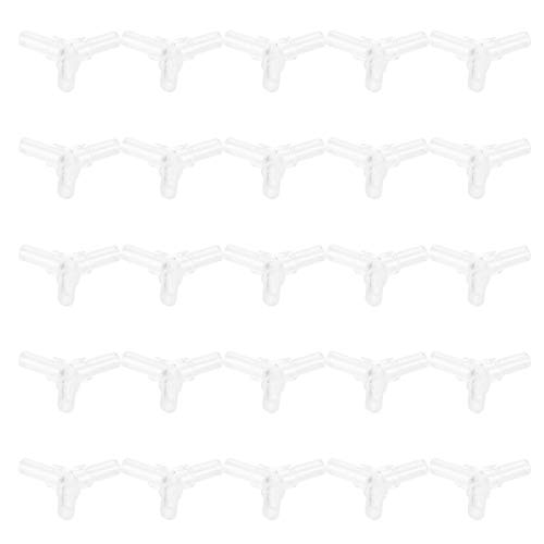 Gavigain 30 Pack PVC Aquarium Luftwasserrohradapter, L -Form, 3 -Wege, 4 -Wege -Stecker, Nicht, anpassbar für Luftpumpen, Blasensteine, Fischbehälter (Crystal Tee) von Gavigain