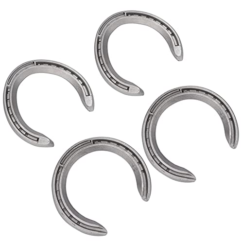 Gavigain 4Pcs Reiten Aluminium-Legierung Hufeisen Kit, Pferdeschuh Reiten Werkzeug Ausrüstung Zubehör verschleißfest für Hufeisen (Größe 4) von Gavigain