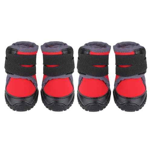 Gavigain 4pcs modische Haustierpupfschuhe Großer Hund Nicht -Slip -Outdoor -Sportkletterstiefel (50) von Gavigain