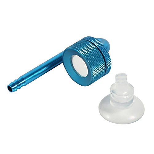 Gavigain Aquarium CO2-Diffusor, Aluminium Legierung, genaue CO2-Blasen, einfache Wartung, Saugnapf, für Pflanzen wachstum und Fisch Gesundheit (Blue) von Gavigain