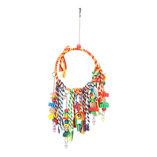 Gavigain Bird Swing Toy, Baumwollseil, Kauen, Zerkleinern, Klettern, Schnämchen und Klauengesundheit, für Raubwürdigkeiten, Kakadosen, Lovebirds, kleine Vögel von Gavigain