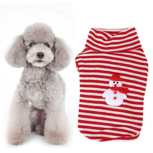 Gavigain Christmas Snowman -Haustierkostüm, weicher Polyester, hält Haustiere warm, Bequeme Winterkleidung für Hunde und Katzen (M) von Gavigain