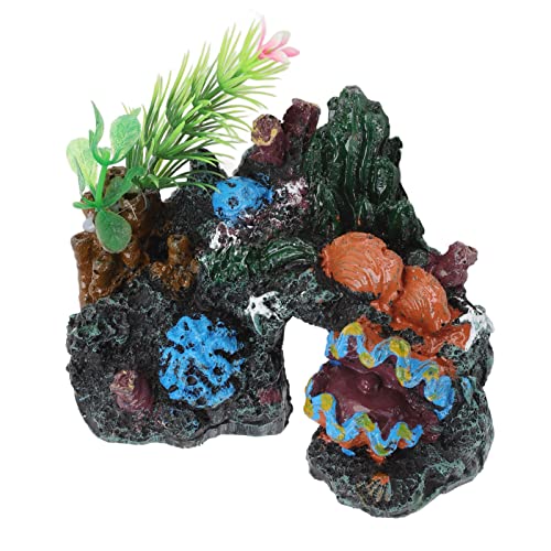 Gavigain Coral Aquarium Ornament, handgefertigte Harzfischdekoration, sicher für Fische, verstärkt das Wasserspiel, ideal für Aquarien und Terrarien von Gavigain