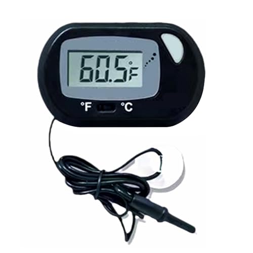 Gavigain Digitales Aquarium-Thermometer, LCD-Display, Reptilien-Fischtank-Thermometer mit Sondentemperaturmessung von Gavigain