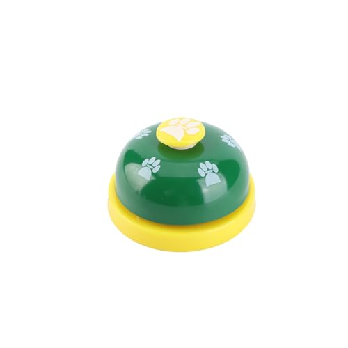 Gavigain Dog Training Bell, robuste Metallkonstruktion, Nicht -Slip -Basis, klarer Klang, interaktives Trainingswerkzeug für Hunde (Green & Yellow) von Gavigain