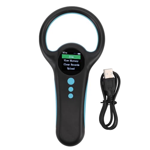 Gavigain Dual-Frequenz-Mikrochip-Scanner für Haustiere, 134,2 kHz, 125 kHz, USB wiederaufladbar, tragbares Lesegerät für Tierhalter, Tierheime, Kliniken von Gavigain