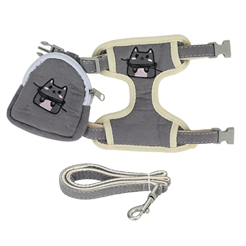 Gavigain Escape Escape Proof Verstellbarer Katzenkabelbaum, atmungsaktives Netzstoff, 360 Grad Flexibilität, sichere Passform mit Snackbeutel für Katzen (Large) von Gavigain