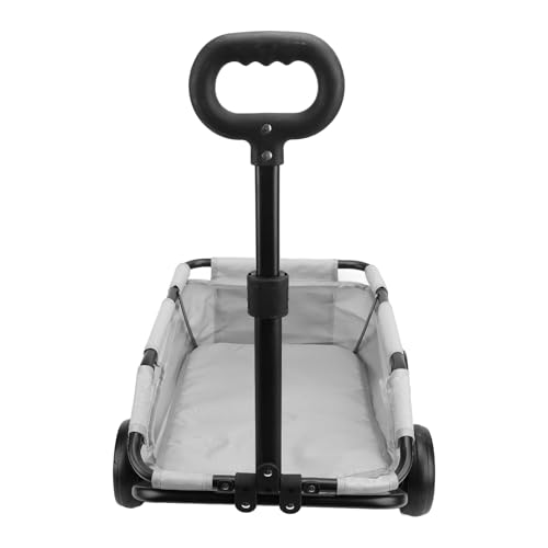 Gavigain Faltbarer Hunde-Kinderwagen, geräumiges, belüftetes Design, einfacher 45°-Einstieg, ergonomischer Griff, praktische Aufbewahrung für kleine bis mittelgroße Haustiere (Gray) von Gavigain