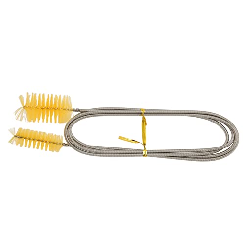 Gavigain Flexible Aquariumreinigungsbürstenset, weiches Nylon und Edelstahl, Multi -Sonderrohr und Schlauchreiniger, ideal für Wasserausrüstung und Hauslagen (Yellow) von Gavigain