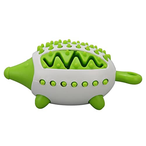 Gavigain Hedgehog -Hundespielzeug, Biss, Zahnkauen, Behandlungsabgabe, interaktives Puzzle, mentale Stimulation für Welpen und Hunde (Green) von Gavigain