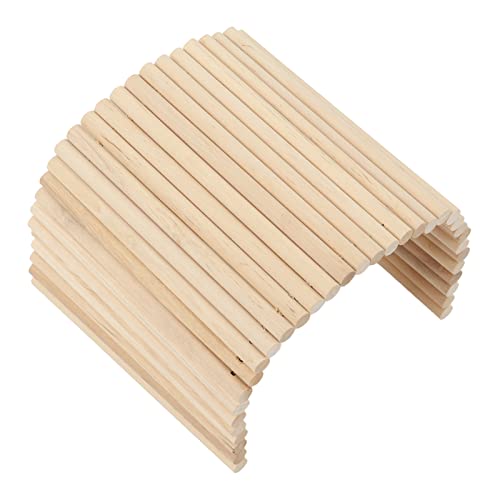 Gavigain Hölzerne Hamsterbrücke Flexible Holz Versteck für Meerschweinchen Frettchen Igel Hedgehogs Chinchillas Kaninchen (20 * 30CM) von Gavigain