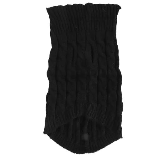 Gavigain Hundepullover, schwarz, Wollstoff, weich, dehnbar, warm, Winddicht, hoher Kragen, einfaches An- und Ausziehen, elastischer Saum, stilvoll für aktive Welpen (XL) von Gavigain