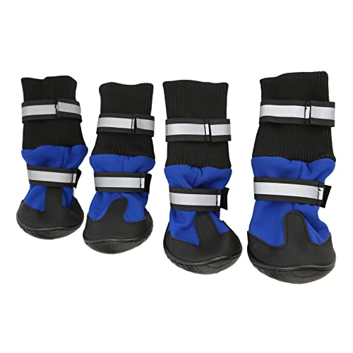 Gavigain Hundestiefel, rutschfeste Hundesocken, Stiefel, wasserdicht, reflektierend, Hunde-Winterstiefel für heiße Straßen, Traktionskontrolle für Welpen im Innen- und Außenbereich, (L) von Gavigain