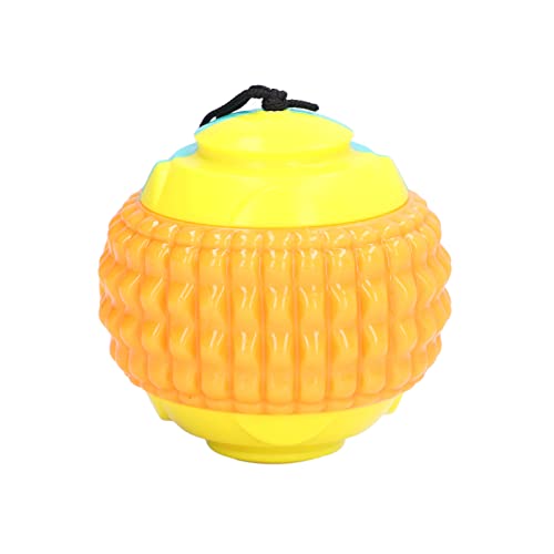 Gavigain Interactive Dog Toy, einziehbarer Ball, + ABS, Zähnereinigung, Hüpf- und Kauen, Innenschiffsspaß für aktive Hunde (Dutch Orange) von Gavigain