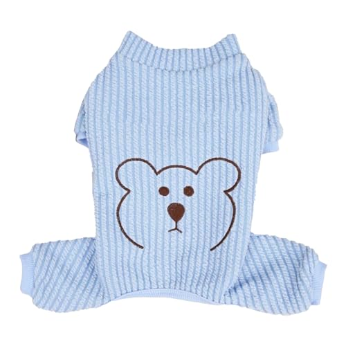 Gavigain Jacke für kleine Hunde, Cartoon-Hundekleidung, Wetter, gemütlicher Winterpullover für Teddy- und Schnauzerrassen, maschinenwaschbare Haustierbekleidung (M) von Gavigain