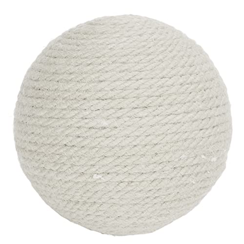 Gavigain Katzen Sisal Ball Interactive Schleifzähne Krallen Spielen Spielzeug für Katzenkätzchen (White) von Gavigain