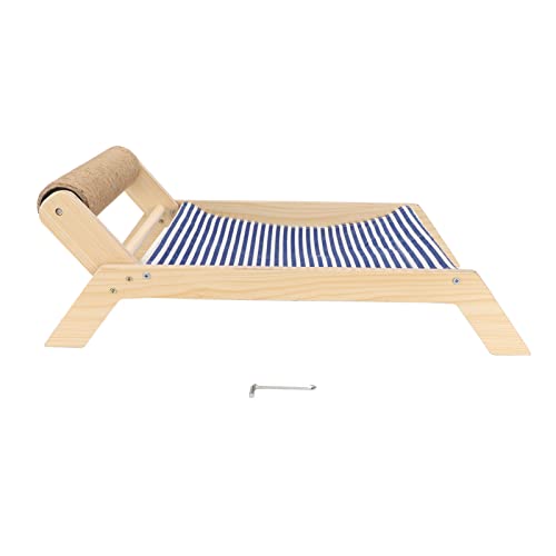 Gavigain Katzenhängematte Holzrahmen Schwungstuhl für alle Jahreszeiten (Beach Sisal Roller Bed) von Gavigain