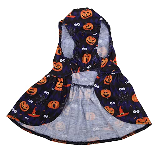 Gavigain Kleiner Halloween -Hundrock, festliches lebendiges Design, weiches und dehnbares Polyester, waschbar, für kleine Rassen (L) von Gavigain