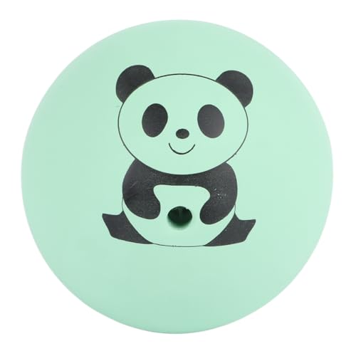 Gavigain Latex-Quietschspielzeugball, bissfest, Nicht im niedlichen Panda-Design, interaktiver Spaß für Hunde und Katzen (Green) von Gavigain