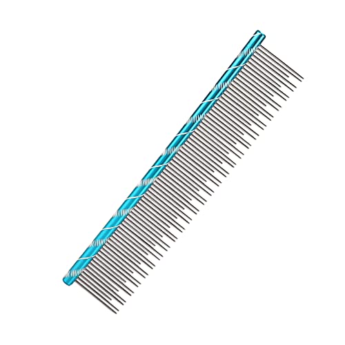 Gavigain Metallkamm für Hunde, Hundepflegekämme, Metallkatzenpflegekamm, wiederverwendbarer Tierhaarentfernungskamm für Hunde, Katzen und Haustiere (Blue) von Gavigain