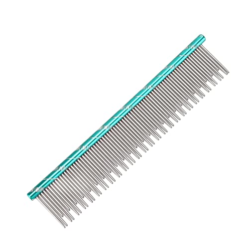 Gavigain Metallkamm für Hunde, Hundepflegekämme, Metallkatzenpflegekamm, wiederverwendbarer Tierhaarentfernungskamm für Hunde, Katzen und Haustiere (Green) von Gavigain