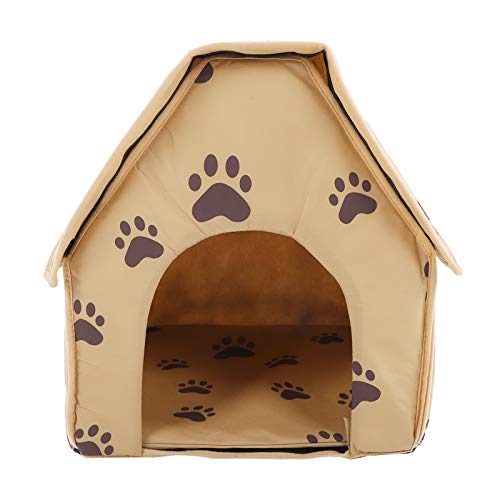 Gavigain Pet House Faltbares Bett Kleiner Fußabdruck Katze Welpe abnehmbares Waschablen Haus für Welpen und Kätzchen von Gavigain