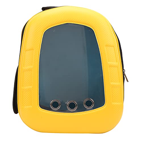 Gavigain Pet Rucksack Carrier, atmungsaktives Netz, ergonomisches Design, Hände, für Katzen und kleine Hunde, Wandern, Radfahren, Außenreisen (Yellow) von Gavigain