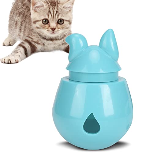 Gavigain Pet Tumbler Slow Feeder Safe Spielzeug Fütterung Leckage Lebensmittel Puzzle für Katze Kleiner Hund Spielen (Blue) von Gavigain