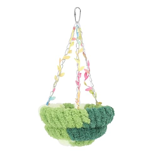 Gavigain Plush Bird Nest, weiche Hängeschwung, gemütliche Wiege, warme und komfortable, einfache Installation für Vögel, ideal für Ruhe und Entspannung (Small) von Gavigain