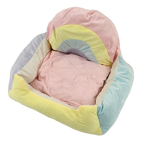 Gavigain Rainbow Cat Nest Soft Comfortable Bottom Skid Design for Cats Dogs Pets All Seasons (Pet Sofa) von Gavigain