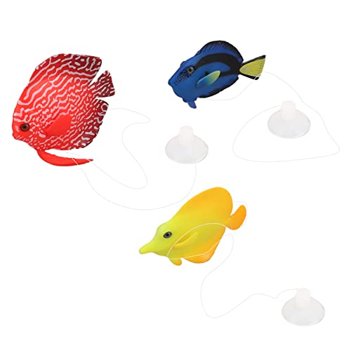 Gavigain Silikon -schwimmende leuchtende Clownfisch -Simulation künstlicher Fischdekor für Fischtankaquarium für alle Altersgruppen geeignet von Gavigain