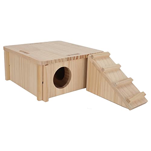 Gavigain Small Animal Hideout, Holzstämme, Kauenspielzeug, Gesundheitsleiter, Barsch für Hamster, Meerschweinchen, Hasen, sicher und Nicht von Gavigain