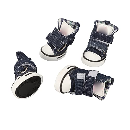 Gavigain Small Hundeschuhe, Nicht -Slip, Bequeme Leinwandstiefel, Schutz für kleine Rassen wie Chihuahuas, einfach EIN- und aus -Design (3 Größe) von Gavigain