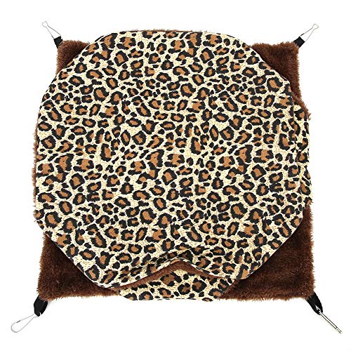 Gavigain Small Pet Hängematte, Plüsch -Leinwand, gemütlicher und weicher Komfort, einfaches Setup und vielseitig, für Hamster, Zuckergleiter und kleine Haustiere (Leopard Print) von Gavigain